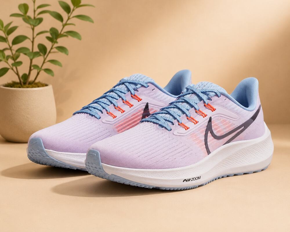 NWT    Nike Air Zoom Pegasus 39 Women's Running Shoes Black/Purple/Blue Size 6